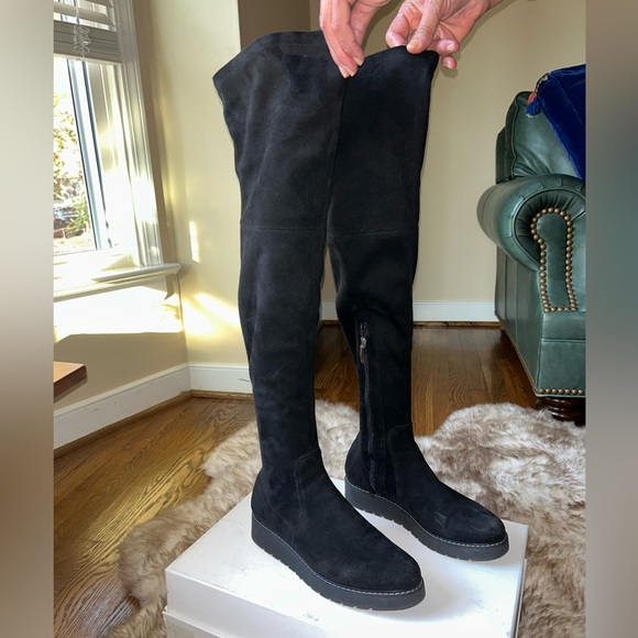 Suede Over the Knee Boots European Designer Size 39EU - Picture 2 of 8